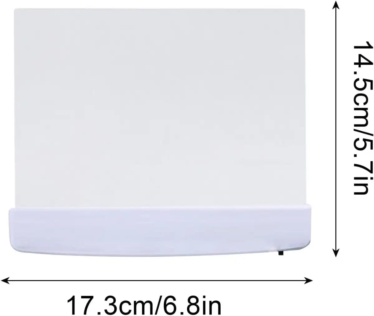 Rectangular light fixture with dimensions labeled on a white background