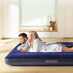 Intex Dura-Beam Standard Classic Downy Air Bed - 1.52m x 2.03m, Quick Inflation, Portable Guest Bed