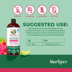 Mary Ruth's Liquid Multivitamin bottle with suggested use instructions on a green background
