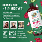 Mary Ruth's Liquid Multivitamin bottle with product details on a green background