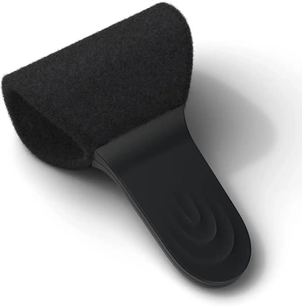 Black rubber gasket on a white background