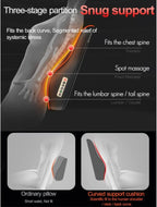 Illustration of a curved support cushion with text explaining its features and benefits.