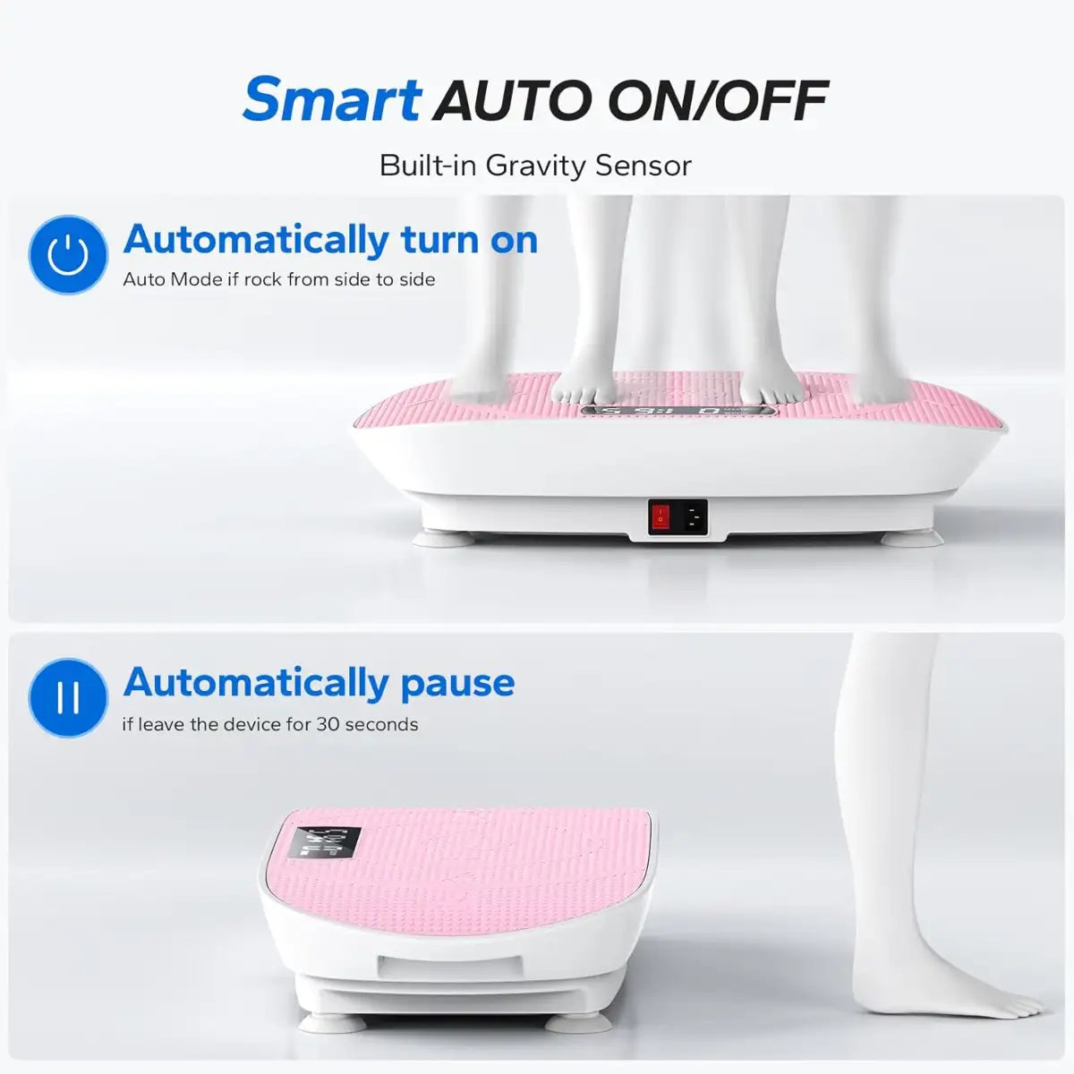 Smart device with gravity sensor features on a white background