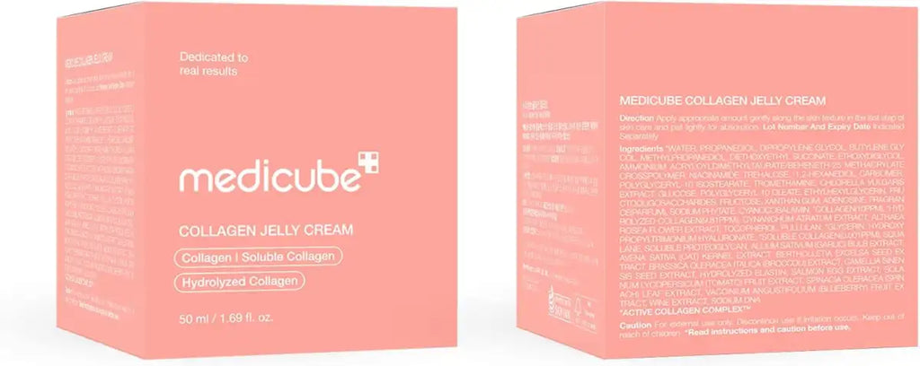Two boxes of Medicube Collagen Jelly Cream on a white background